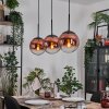 Gastor Pendellampa, kullampa, Pendelbelysning 20 cm Klart, Kopparfärg, 3-ljuskällor