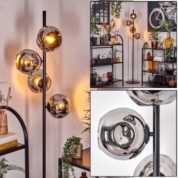 Ripoll Golvlampa Krom, Rökfärger, 4-ljuskällor Ripoll Golvlampa Krom, Rökfärger, 4-ljuskällor