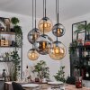 Gastor Pendellampa, kullampa, Pendelbelysning Amber, Rökfärger, 6-ljuskällor