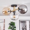 Gastor Taklampa, kullampa 42 cm Guld, Svart, 3-ljuskällor