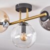Gastor Taklampa, kullampa 42 cm Guld, Svart, 3-ljuskällor