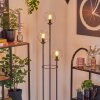 Gastor Golvlampa 30 cm Trä mörkt, Svart, 3-ljuskällor