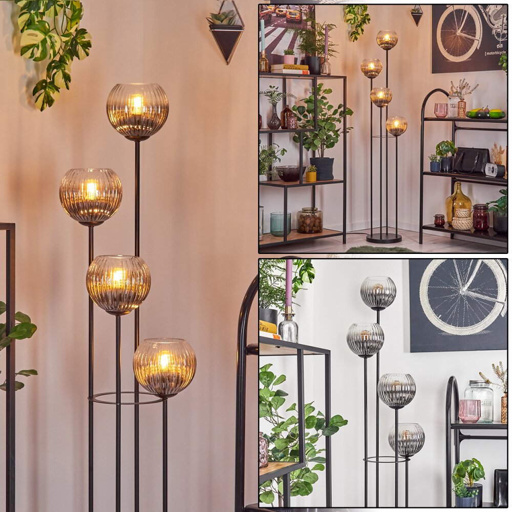 Koyoto Golvlampa 30 cm Klart, Rökfärger, 4-ljuskällor main product photo