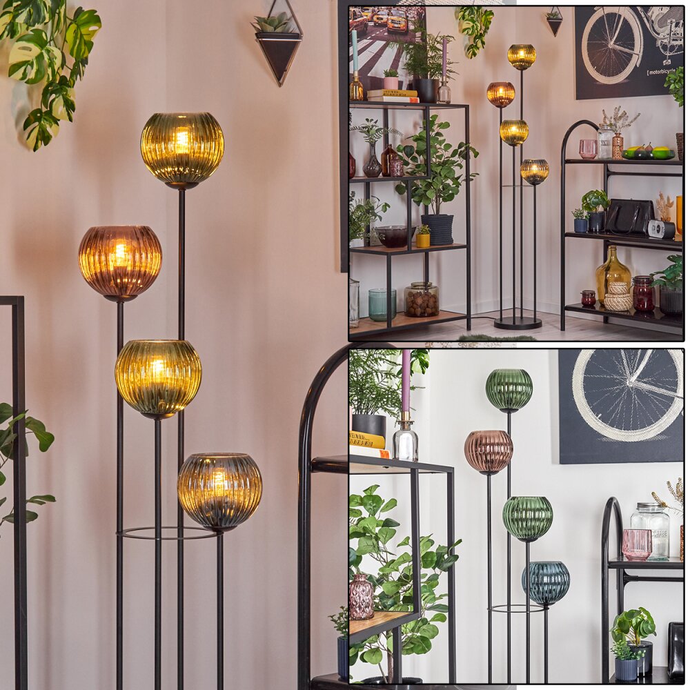 Koyoto Golvlampa 30 cm Blå, Grön, Kopparfärg, 4-ljuskällor main product photo