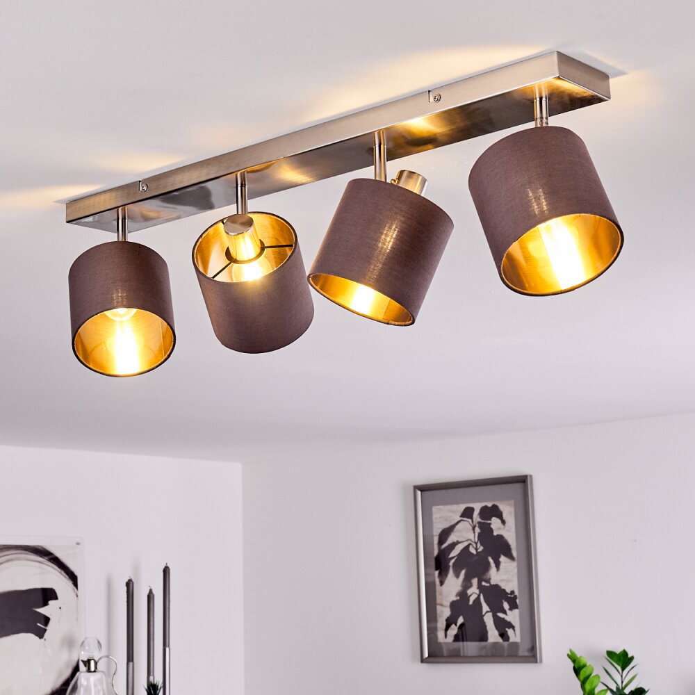 Alsen Taklampa, Takstrålkastare Nickel matt, 4-ljuskällor main product photo