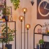 Gastor Golvlampa 30 cm Trä ljus, Svart, 3-ljuskällor