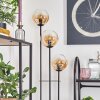 Gastor Golvlampa 30 cm Trä ljus, Svart, 3-ljuskällor