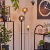 Gastor Golvlampa 30 cm Trä ljus, Svart, 3-ljuskällor