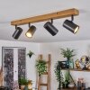 Gesteira Taklampa, Takstrålkastare träoptik, Svart, 4-ljuskällor