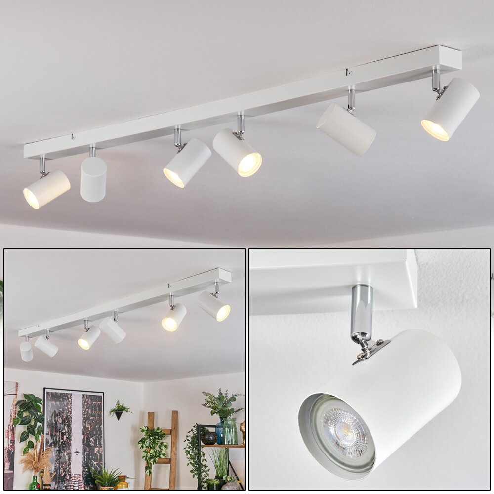 Gesteira Taklampa, Takstrålkastare Krom, Vit, 6-ljuskällor main product photo