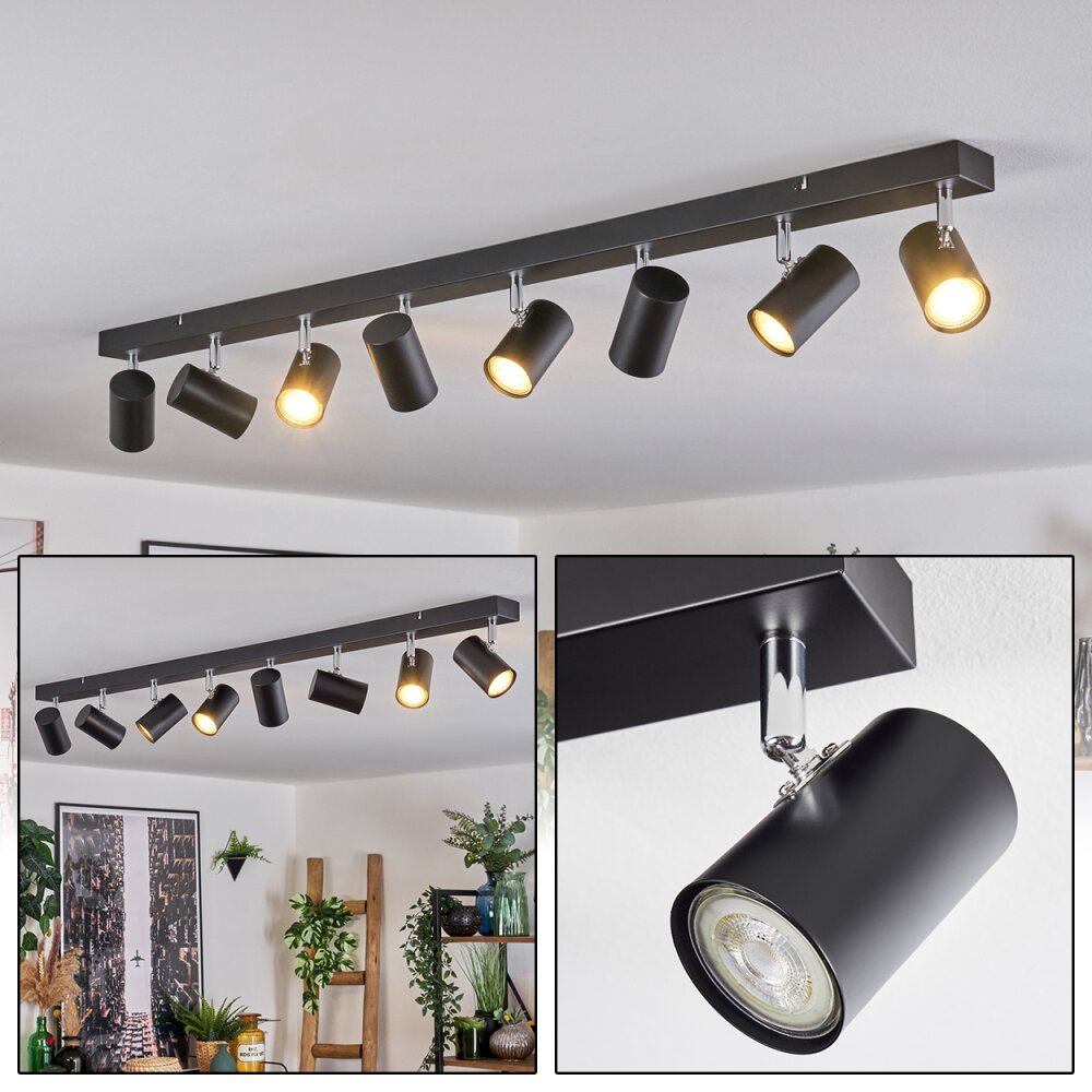 Gesteira Taklampa, Takstrålkastare Krom, Svart, 8-ljuskällor main product photo