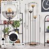 Koyoto Golvlampa 30 cm Trä ljus, Svart, 3-ljuskällor