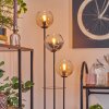 Koyoto Golvlampa 30 cm Trä ljus, Svart, 3-ljuskällor