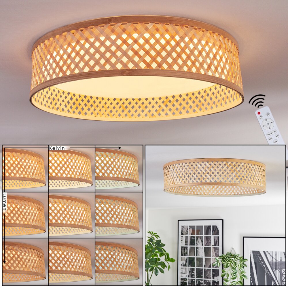 Barroco Taklampa LED Naturfärger, Vit, 1-ljuskällor, Fjärrkontroll main product photo