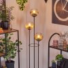 Koyoto Golvlampa 30 cm Trä ljus, Svart, 3-ljuskällor