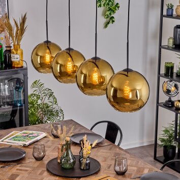 Koyoto Pendellampa, kullampa, Pendelbelysning Guld, 4-ljuskällor