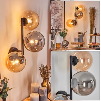 Chehalis kullampa, Vägglampa Amber, Rökfärger, 3-ljuskällor