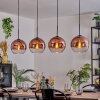 Koyoto Pendellampa, kullampa, Pendelbelysning Klart, Kopparfärg, 4-ljuskällor