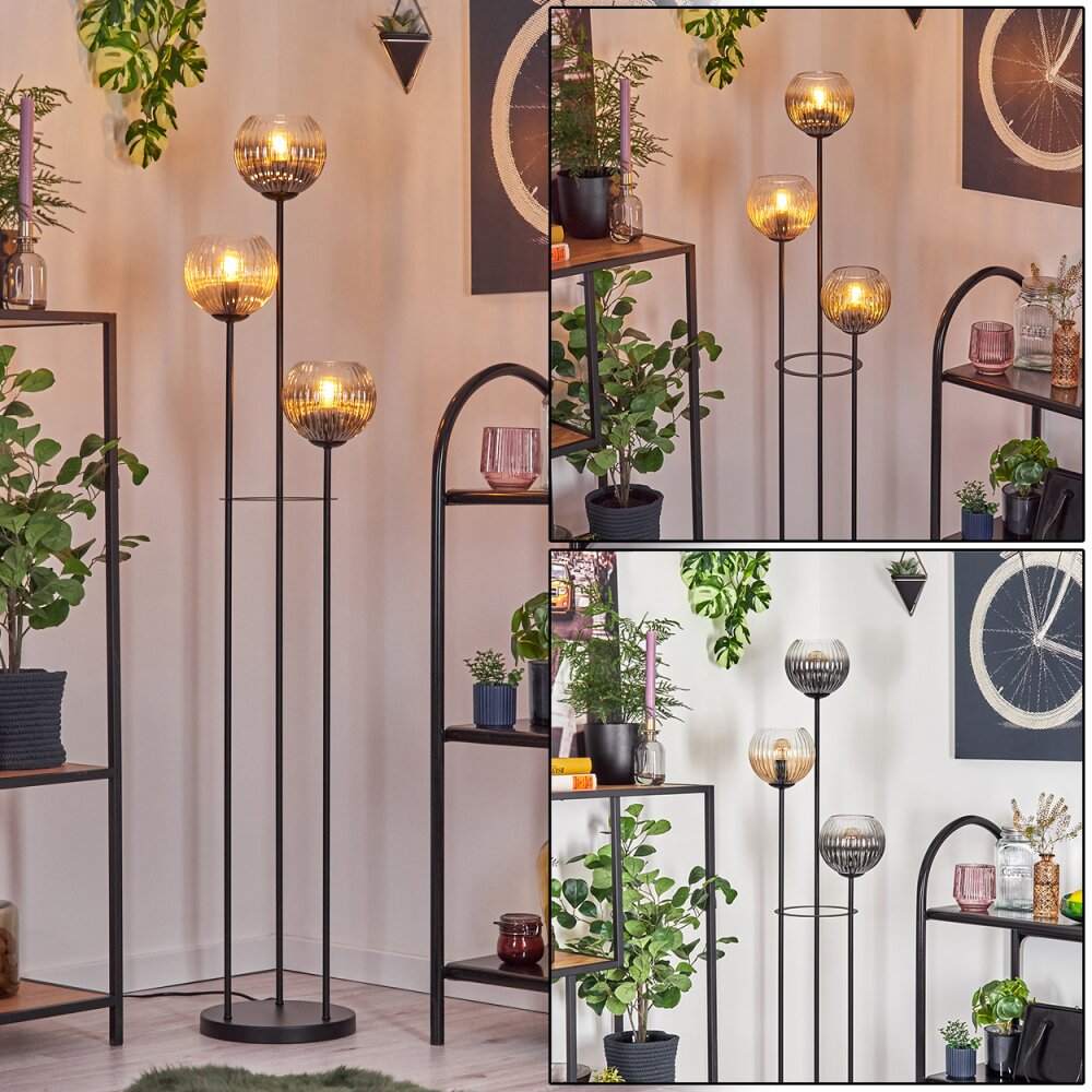 Koyoto Golvlampa Svart, 3-ljuskällor main product photo