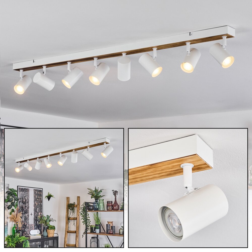 Gesteira Taklampa, Takstrålkastare Naturfärger, Vit, 8-ljuskällor main product photo
