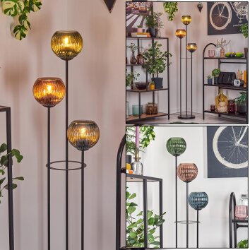 Koyoto Golvlampa Svart, 3-ljuskällor