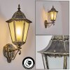 Hongkong vägglampa utomhus, Vägglampa Guld, Svart, 1-ljuskällor
