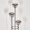 Gastor Golvlampa 30 cm Trä ljus, Svart, 3-ljuskällor