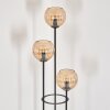 Kyoto Golvlampa Trä ljus, Svart, 3-ljuskällor