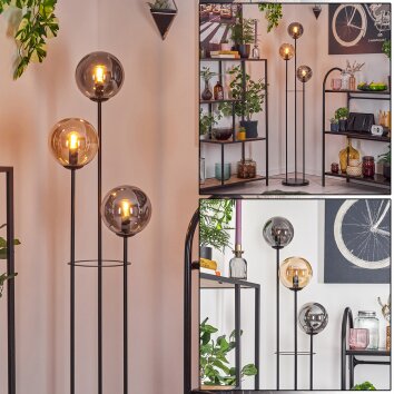 Gastor Golvlampa Svart, 3-ljuskällor