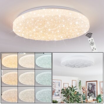 Dacen Taklampa LED Vit, 1-ljuskällor, Fjärrkontroll