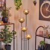 Koyoto Golvlampa Trä mörkt, Svart, 4-ljuskällor