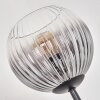 Koyoto Golvlampa Trä mörkt, Svart, 4-ljuskällor