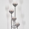Koyoto Golvlampa Trä mörkt, Svart, 4-ljuskällor