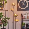 Koyoto Golvlampa Trä mörkt, Svart, 4-ljuskällor