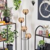 Koyoto Golvlampa 30 cm Trä mörkt, Svart, 4-ljuskällor