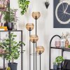 Koyoto Golvlampa 30 cm Trä mörkt, Svart, 4-ljuskällor