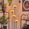 Koyoto Golvlampa 30 cm Trä mörkt, Svart, 4-ljuskällor