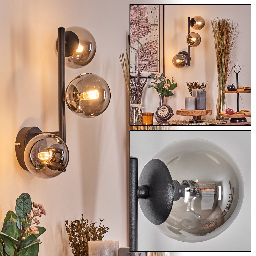 Chehalis kullampa, Vägglampa Rökfärger, 3-ljuskällor main product photo