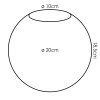 Gastor Reservglas 20 cm Kopparfärg