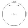 Lampskärm i glas  Gastor Reservglas 30 cm Klart, Kopparfärg
