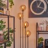 Gastor Golvlampa 30 cm Trä mörkt, Svart, 4-ljuskällor