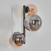 Chehalis kullampa, Vägglampa Amber, Rökfärger, 3-ljuskällor