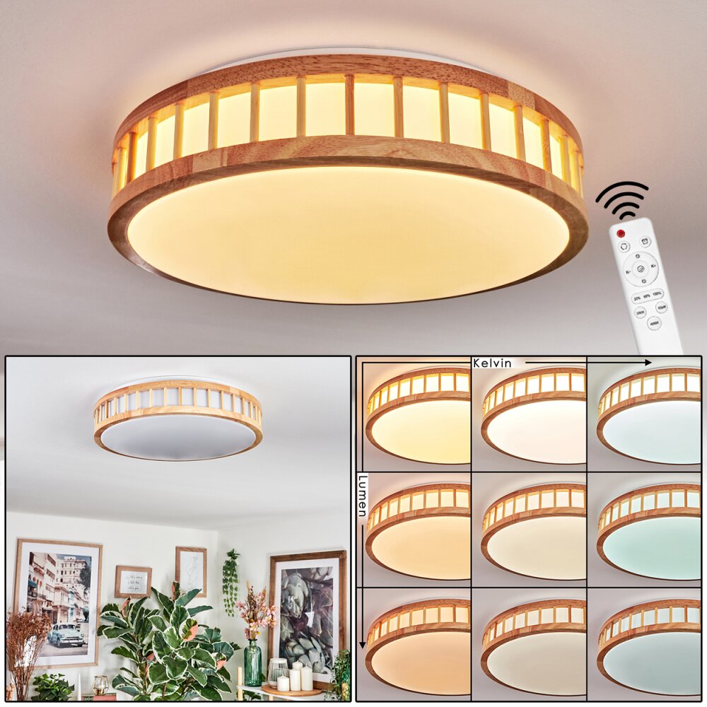Amarelos Taklampa, Panel LED Vit, 1-ljuskällor, Fjärrkontroll main product photo