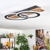 Besperia Taklampa LED träoptik, Svart, 1-ljuskällor