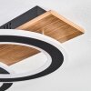 Besperia Taklampa LED träoptik, Svart, 1-ljuskällor