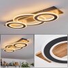 Besperia Taklampa LED träoptik, Svart, 1-ljuskällor