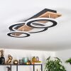Besperia Taklampa LED träoptik, Svart, 1-ljuskällor