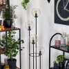 Gastor Golvlampa 30 cm Trä mörkt, Svart, 4-ljuskällor
