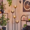 Koyoto Golvlampa 30 cm Trä mörkt, Svart, 4-ljuskällor