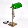 Ragaz bankirlampa, Skrivbordslampa, Bordslampa Antikmässing, 1-ljuskällor